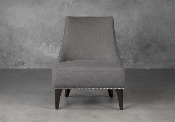 Blair Accent Chair in Smoke Grey (B1222) Fabric, Front