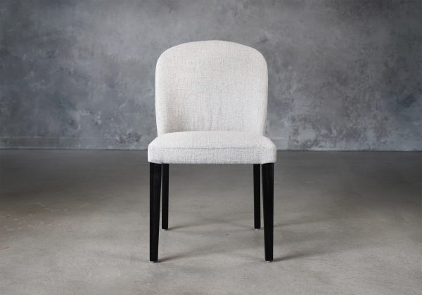 Cape Dining Chair in Light Grey Fabric (C786), Front