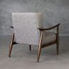 Clifton Chair in Grey (B543) Fabric, Back