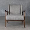 Clifton Chair in Grey (B543) Fabric, Front