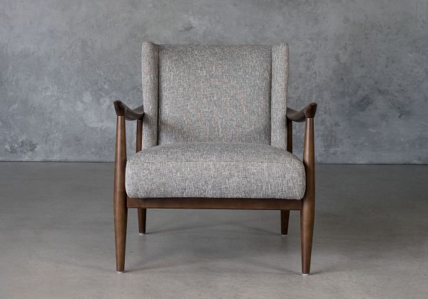 Clifton Chair in Grey (B543) Fabric, Front