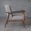 Clifton Chair in Grey (B543) Fabric, Side