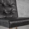 Columbia Dining Chair in Black Vinyl, Close Up