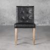 Columbia Dining Chair in Black Vinyl, Front