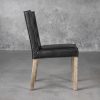 Columbia Dining Chair in Black Vinyl, Side