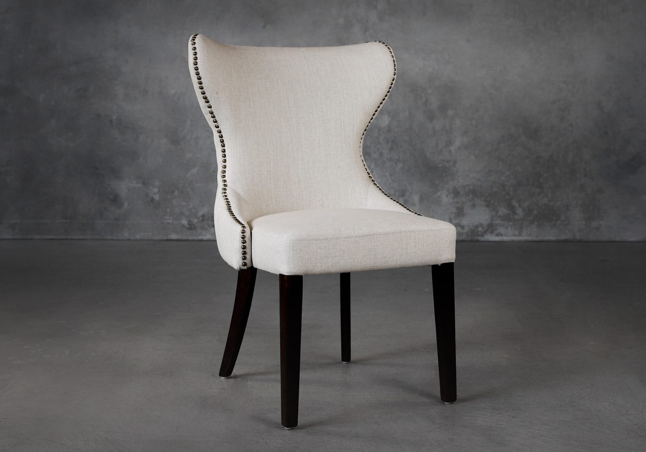 Darcy Dining Chair in Linen Fabric (CW018), Angle