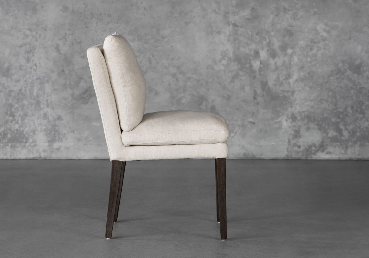 Derek Dining Chair in Linen, Side