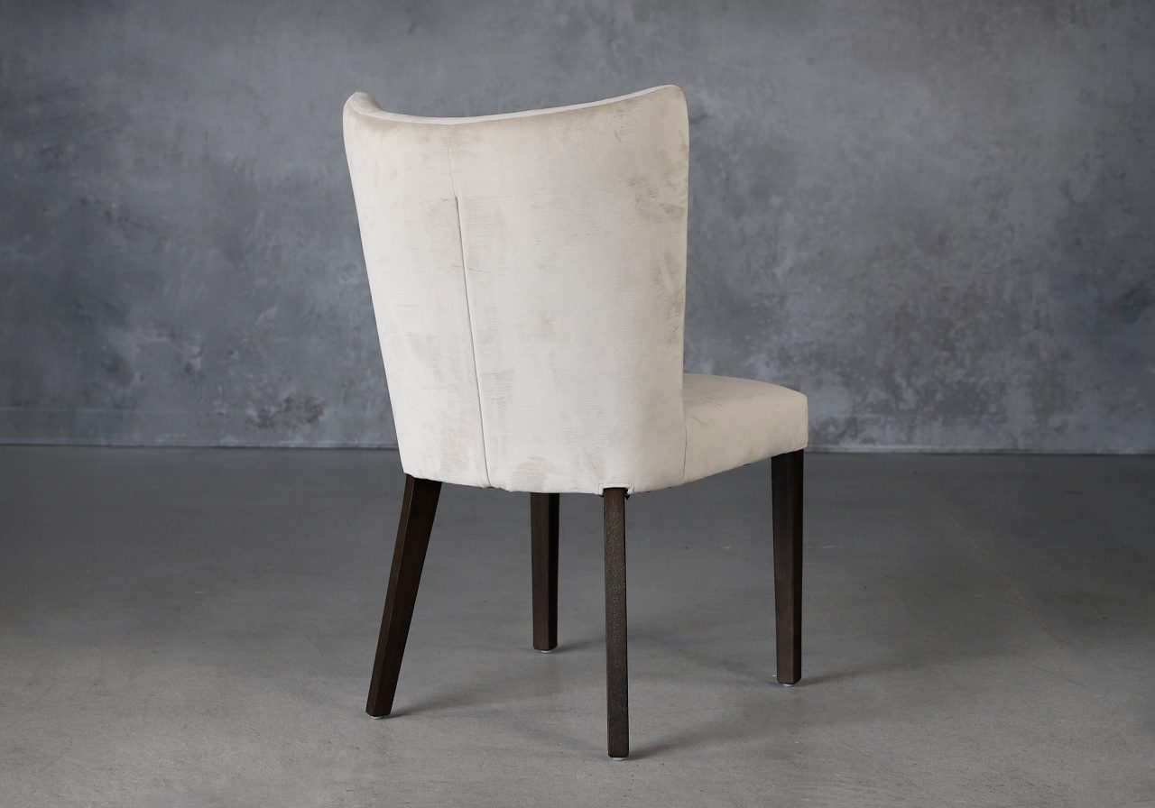 Greg Dining Chair in Beige (C686) Fabric and Nutmeg Legs, Back