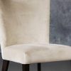 Greg Dining Chair in Beige (C686) Fabric and Nutmeg Legs, Close Up