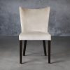 Greg Dining Chair in Beige (C686) Fabric and Nutmeg Legs, Front