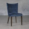 Greg Dining Chair in Teal (C758) Fabric and Nutmeg Legs, Angle