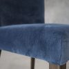Greg Dining Chair in Teal (C758) Fabric and Nutmeg Legs, Close up