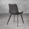 Hype Dining Chair in Grey Vinyl, Back