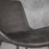 Hype Dining Chair in Grey Vinyl, Close Up