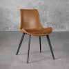 Hype Dining Chair in Tan Vinyl, Angle