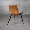 Hype Dining Chair in Tan Vinyl, Back
