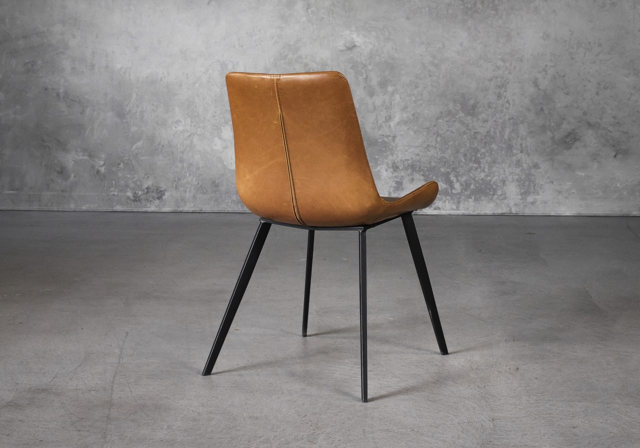 Hype Dining Chair in Tan Vinyl, Back