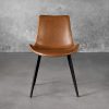 Hype Dining Chair in Tan Vinyl, Front