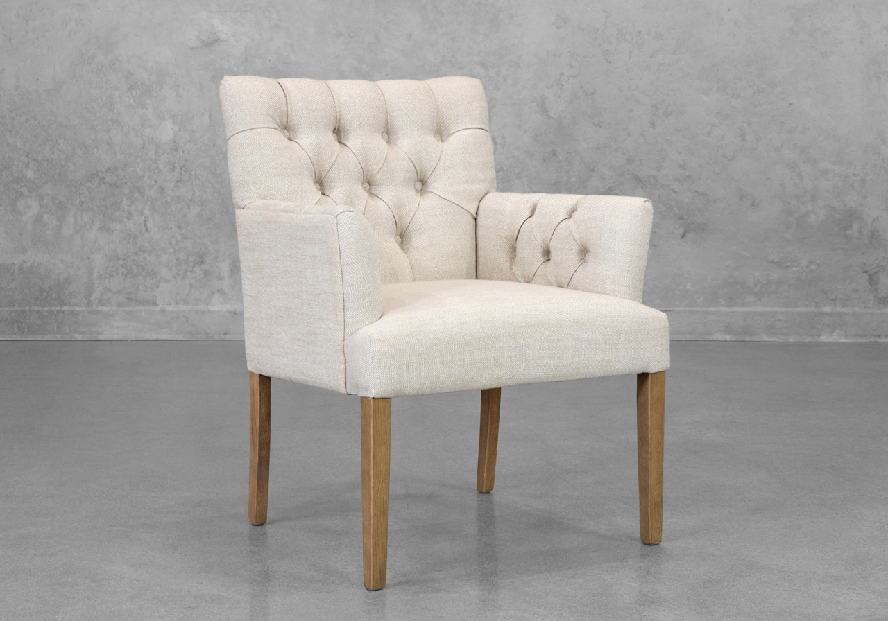 Jeanette Chair in Cream - Angle