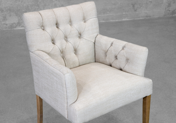 Jeanette Chair in Cream - Close Up