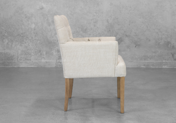 Jeanette Chair in Cream - Side