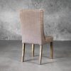 Kate Dining Chair in Beige Fabric, Back