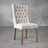 Kate Dining Chair in Cream Fabric, Angle