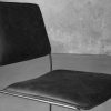 Kian Dining Chair in Ebony Leather, Close Up