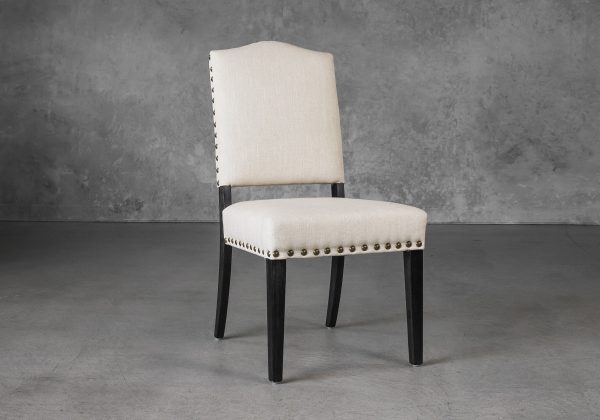 Lisa Dining Chair in Linen (CW018) Fabric, Angle Lisa Dining Chair in Linen (CW018) Fabric, Angle