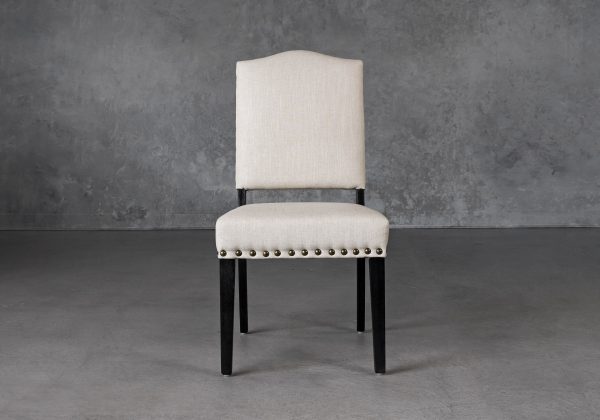 Lisa Dining Chair in Linen (CW018) Fabric, Front