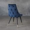 Norman Dining Chair in Navy Fabric, Back