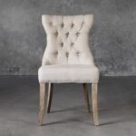 Serra Dining Chair Cream Fabric Front