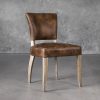 Sio Dining Chair in Brown (P438) Leather, Angle