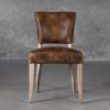 Sio Dining Chair in Brown (P438) Leather, Front