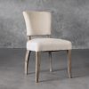 Sio Dining Chair in Cream (P810) Fabric, Angle