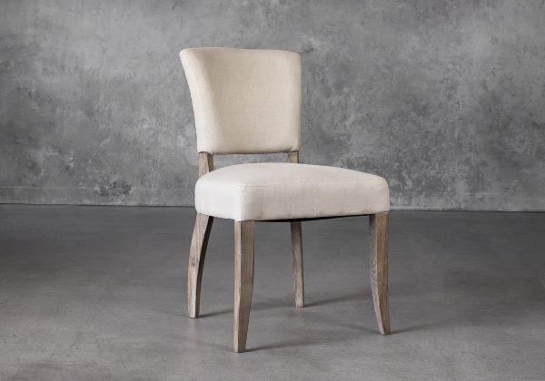 Sio Dining Chair in Cream (P810) Fabric, Angle