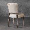 Sio Dining Chair in Cream (P810) Fabric, Back