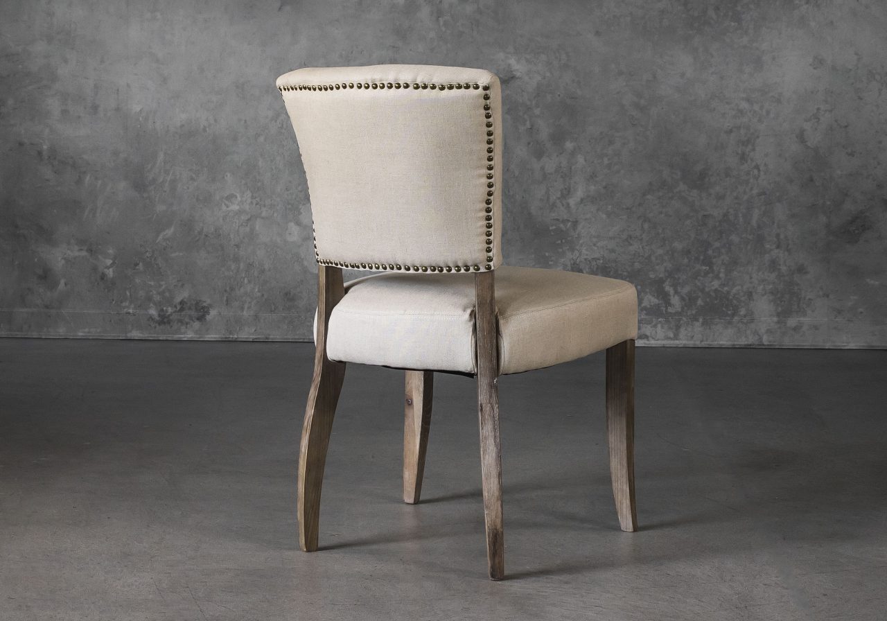 Sio Dining Chair in Cream (P810) Fabric, Back