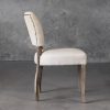 Sio Dining Chair in Cream (P810) Fabric, Side