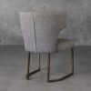 Thelma Dining Chair in Grey (B543) Fabric, Back