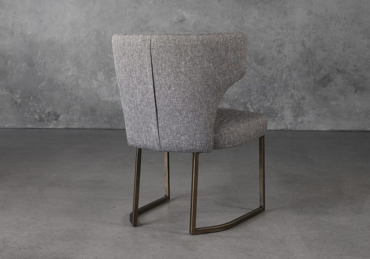 Thelma Dining Chair in Grey (B543) Fabric, Back