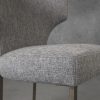 Thelma Dining Chair in Grey (B543) Fabric, Close Up