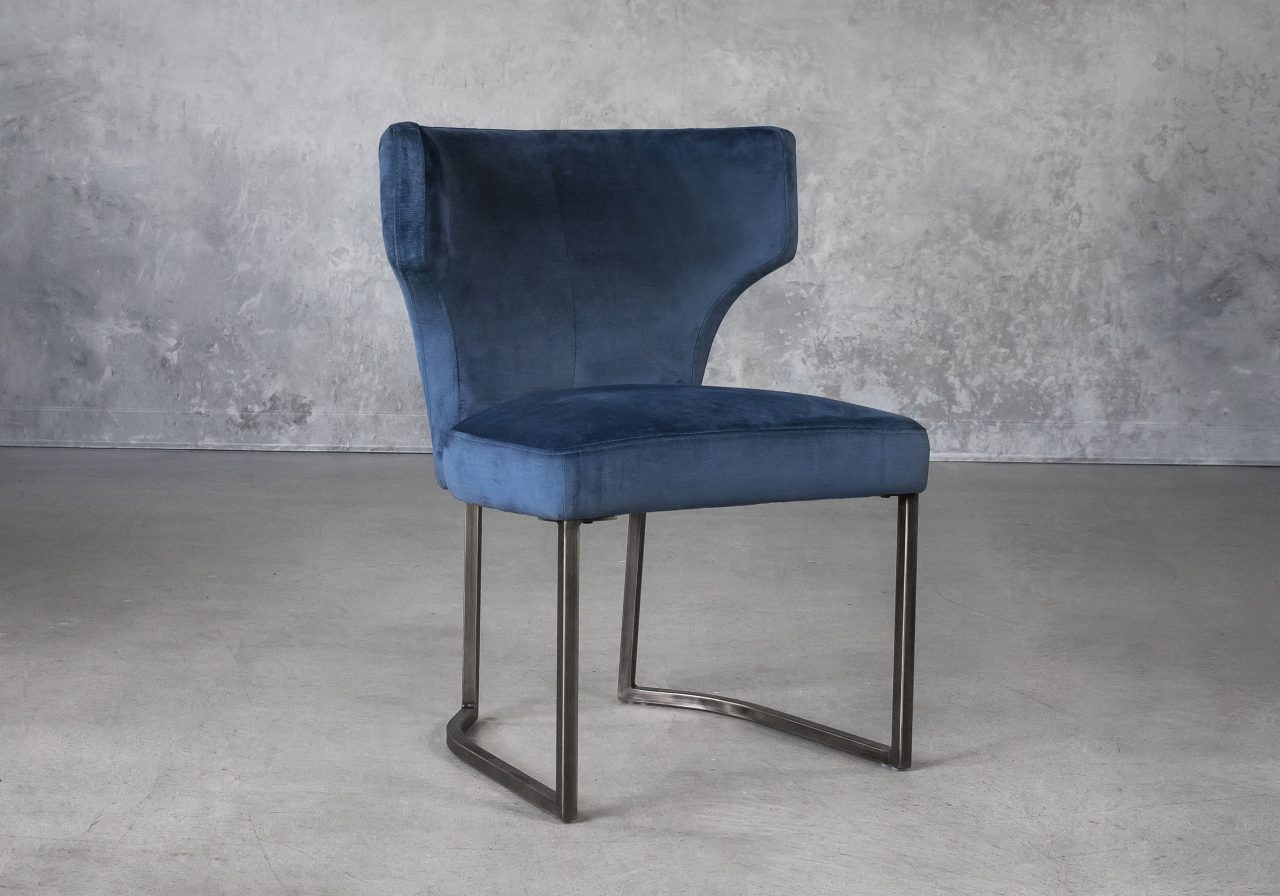 Thelma Dining Chair in Teal (C758) Fabric, Angle