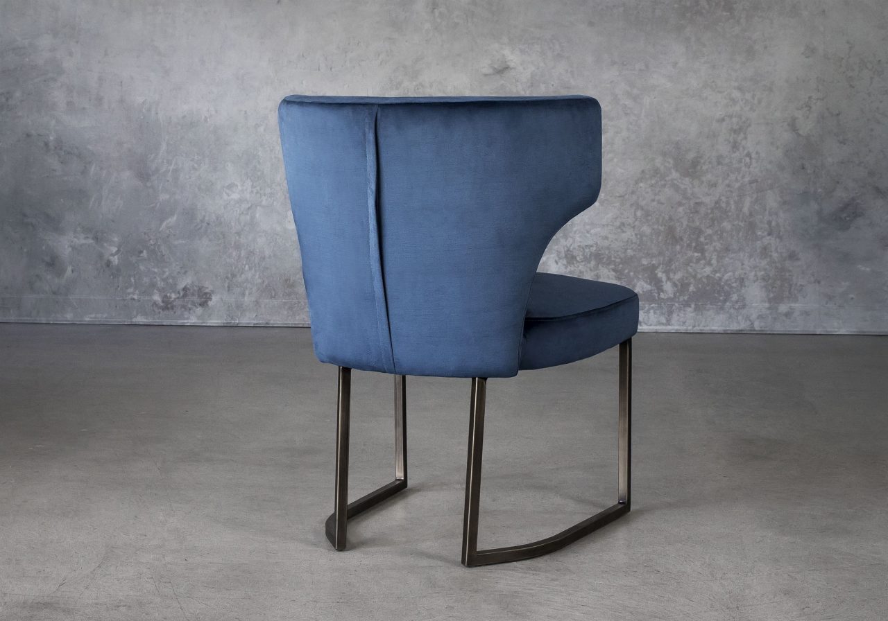 Thelma Dining Chair in Teal (C758) Fabric, Back