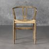 Wishbone Dining Chair in Reclaimed Wood, Front