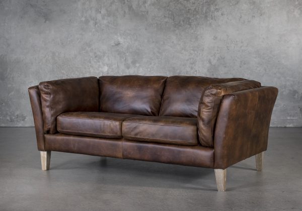 Aspect Loveseat Brown Leather, Angle Aspect Loveseat Brown Leather, Angle