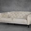 Ava Loveseat in Beige Fabric, Angle