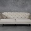 Ava Loveseat in Beige Fabric, Front