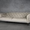 Ava Sofa in Beige Fabric, Angle