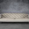 Ava Sofa in Beige Fabric, Front